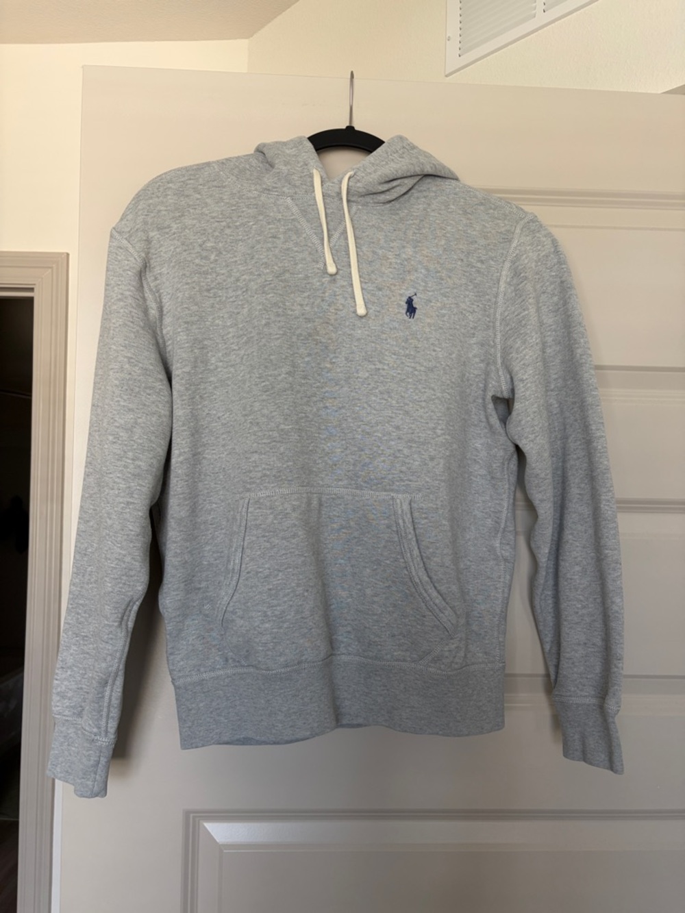 Polo by Ralph Lauren Light Heather Gray Pullover Hoodie with Navy Pony